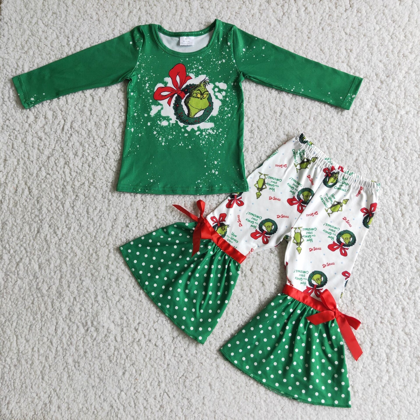 Long sleeve bell bottom pants Christmas outfits 6 C6-20