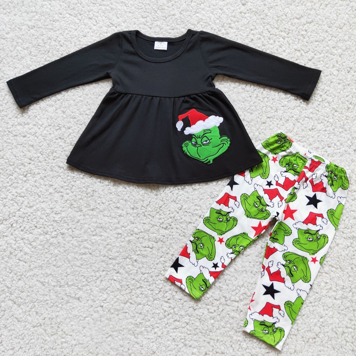 Long sleeve legging pants embroidery Christmas outfits 6 A3-13