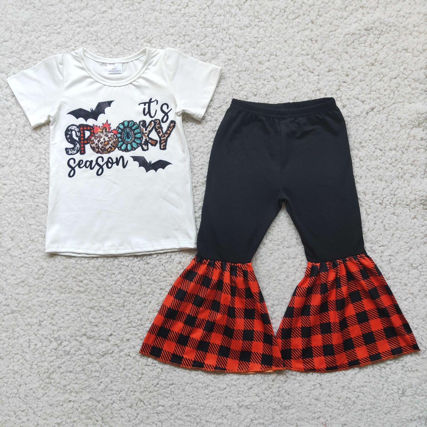 Short sleeve bell bottom pants Halloween outfits E4-17