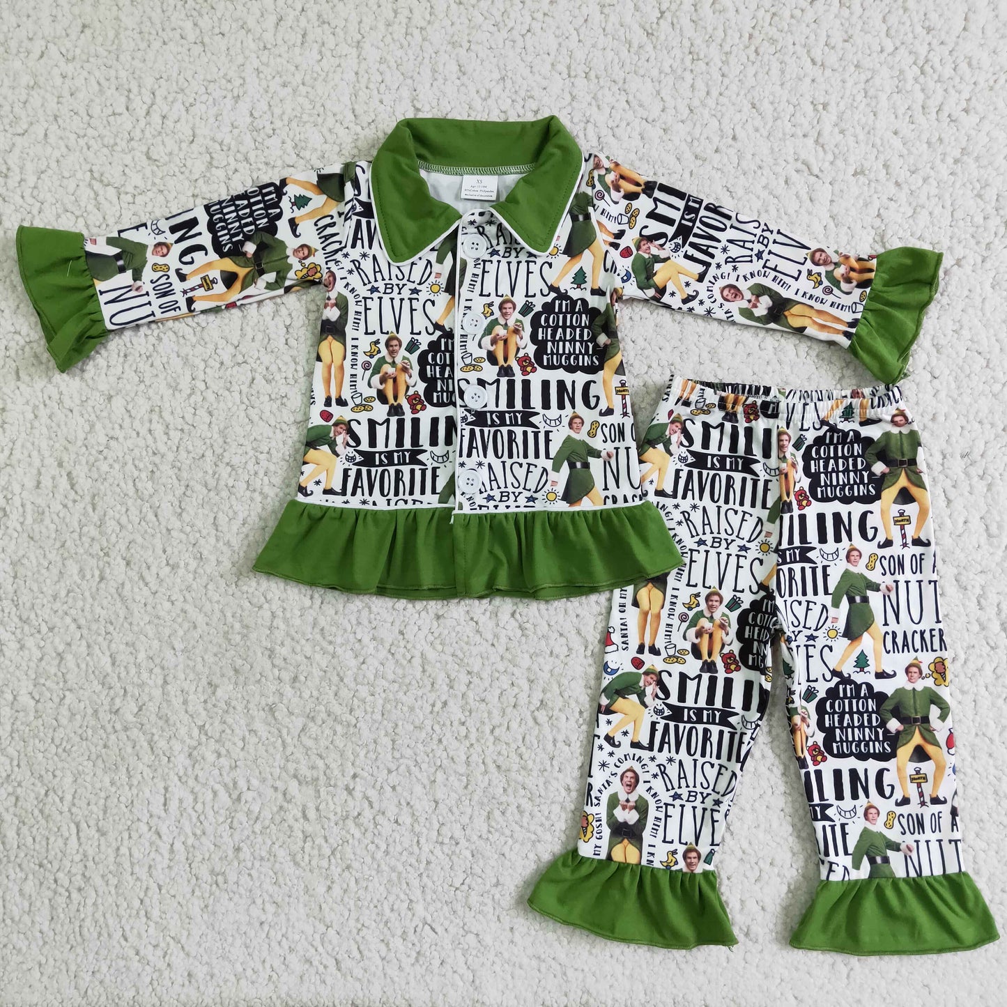 Girls long sleeve Christmas pajamas 6 B6-5