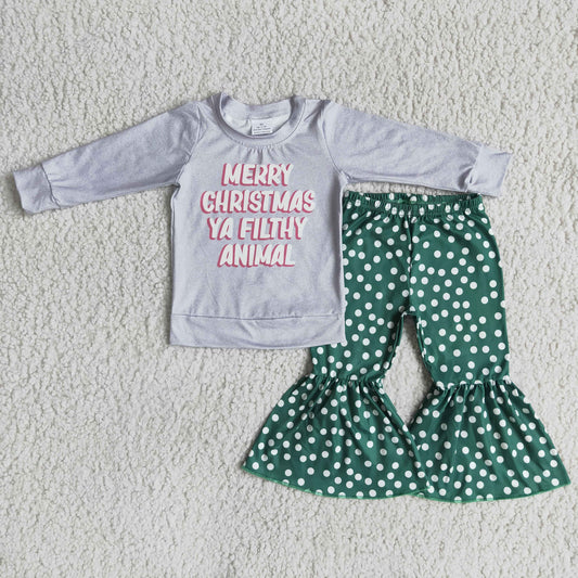 (Promotion) Long sleeve bell bottom pants outfits 6 A7-16