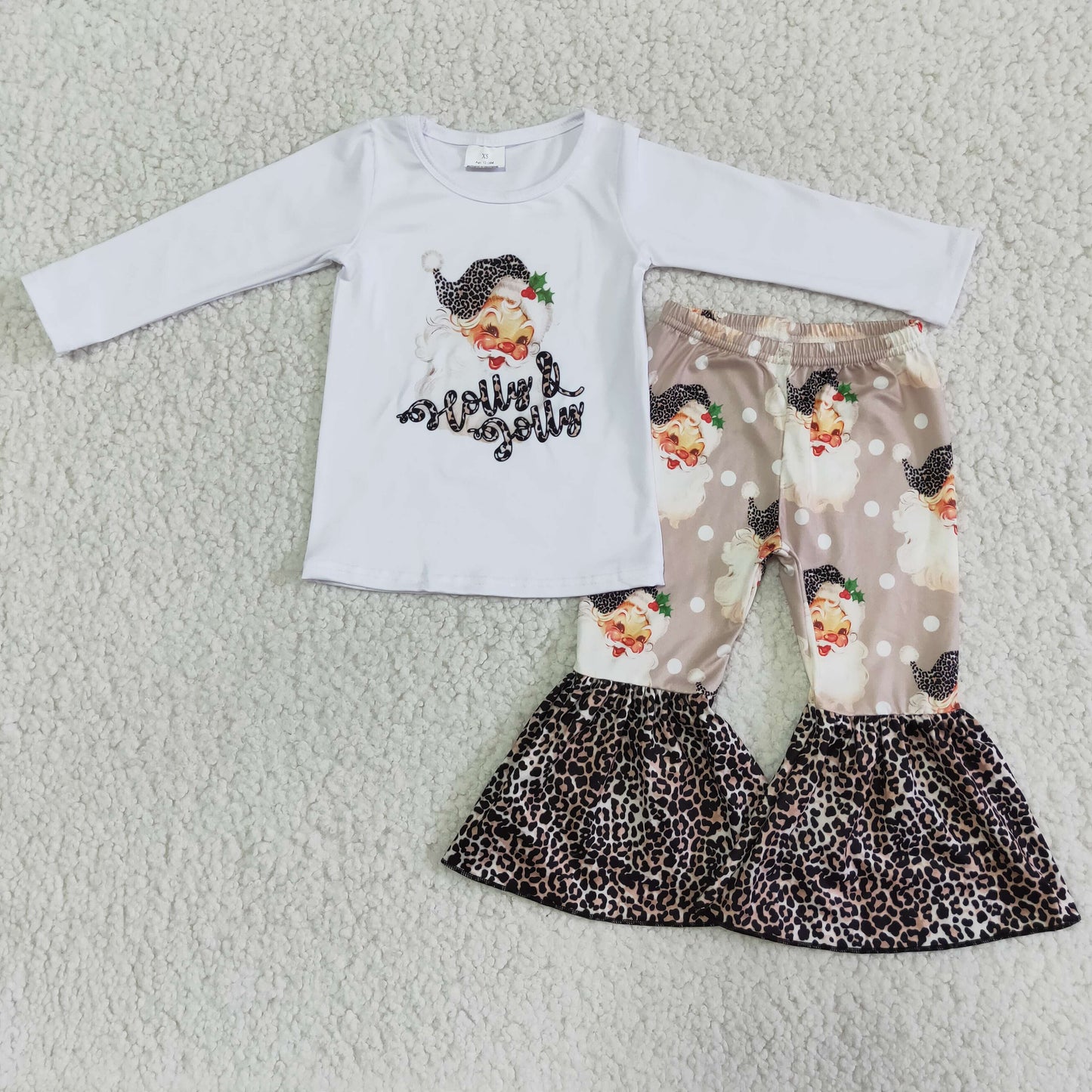 (Promotion) Long sleeve bell bottom pants Christmas outfits 6 A14-13