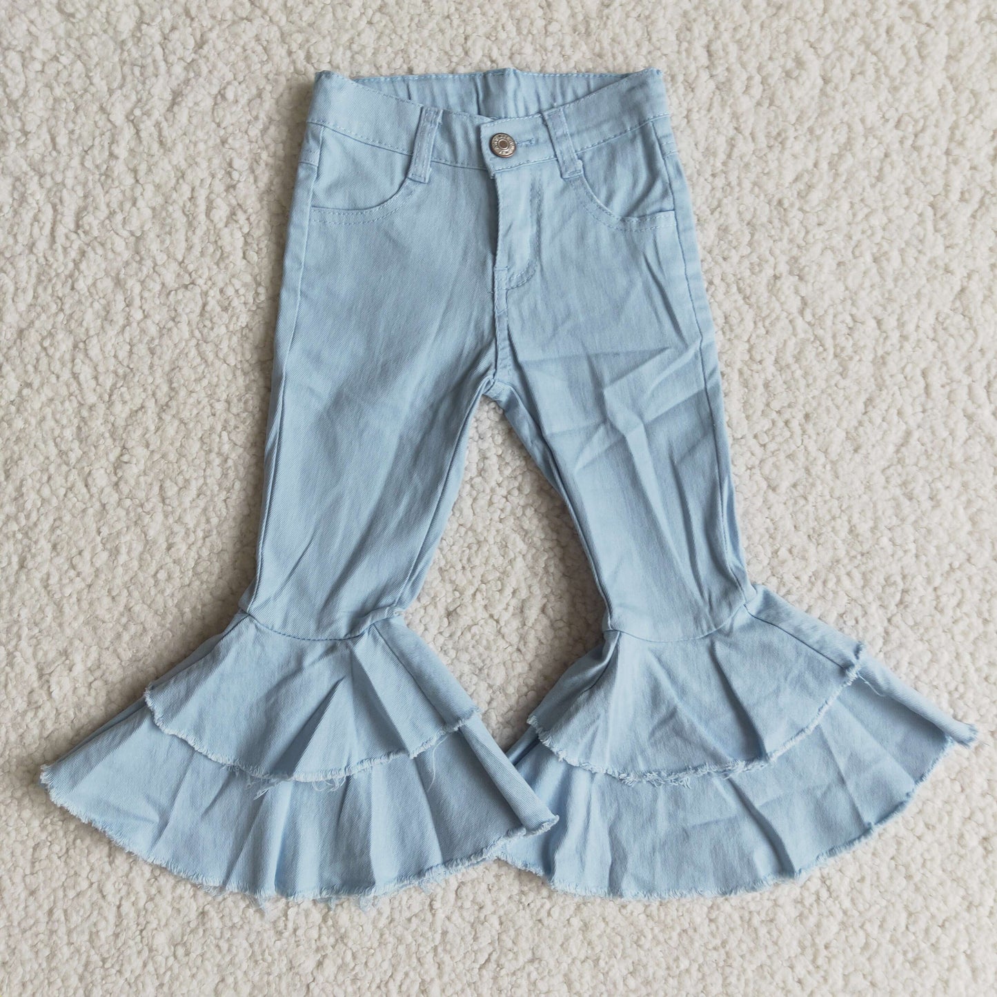 light blue bell bottom jeans E12-30