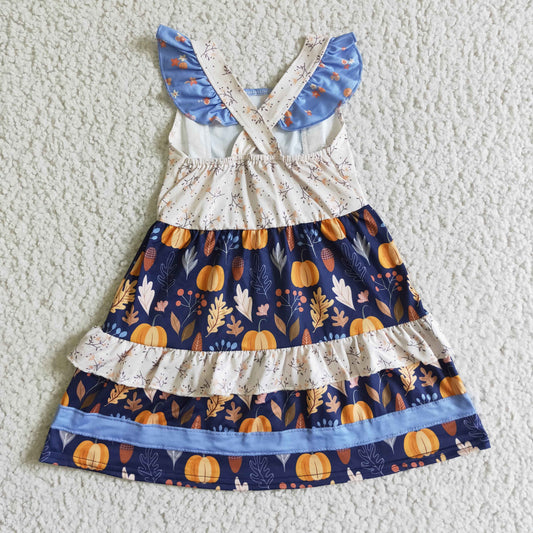 Girls pumpkin dress GSD0123