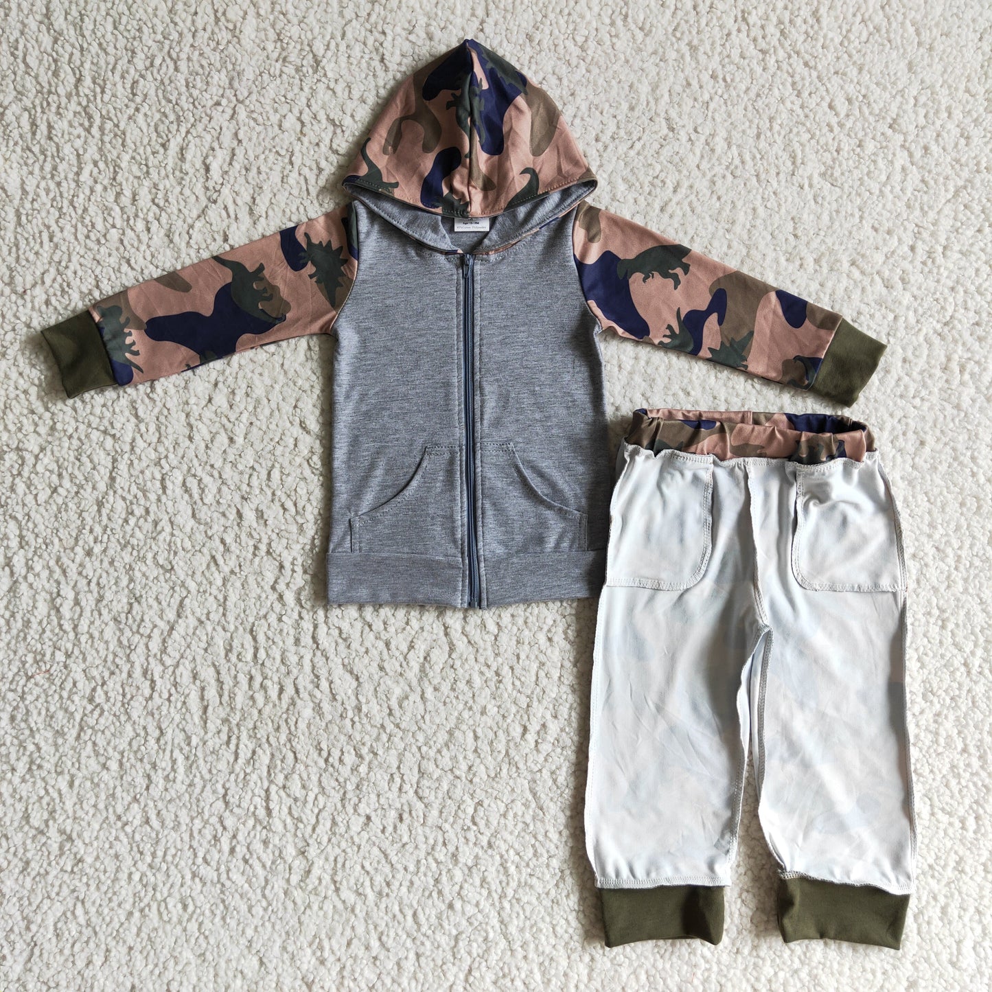 Boy's Camo design hooded outfits BLP0069