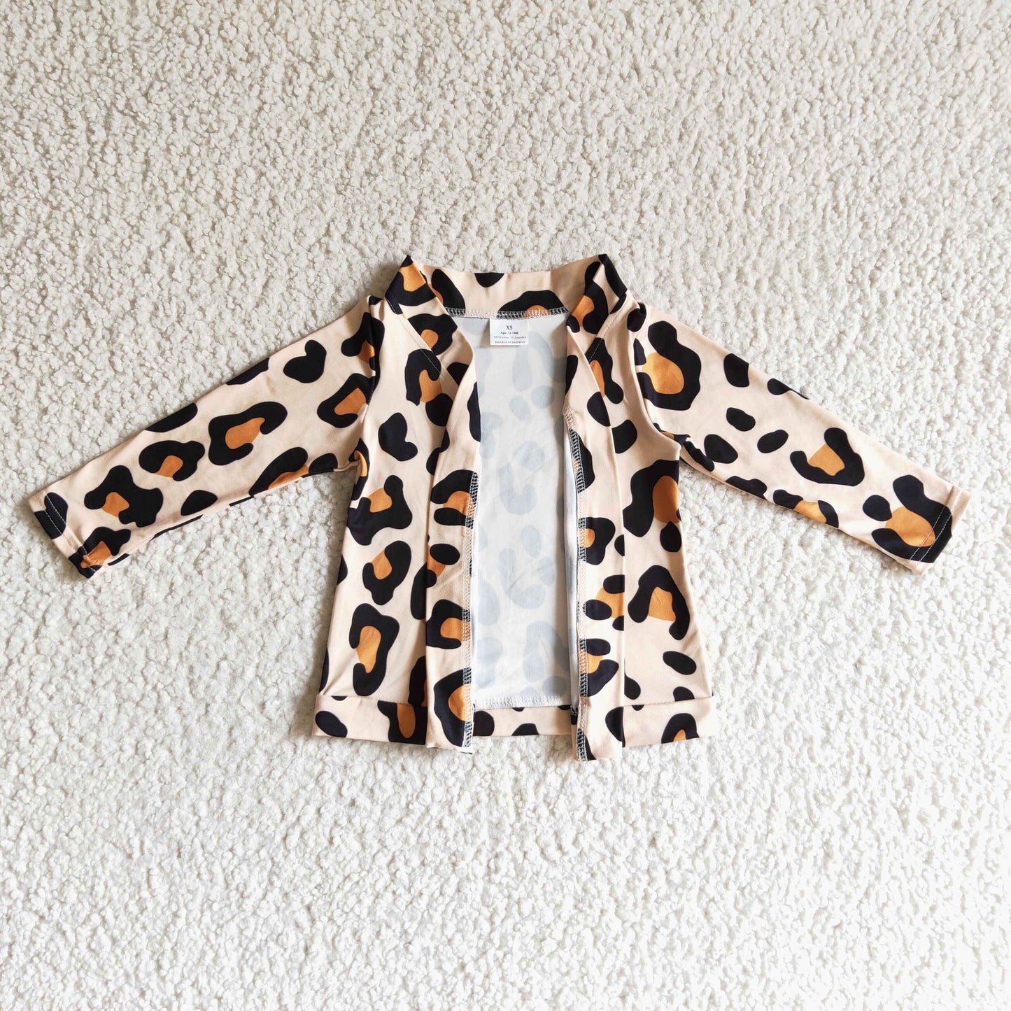 Baby girls leopard print cardigan top GT0038