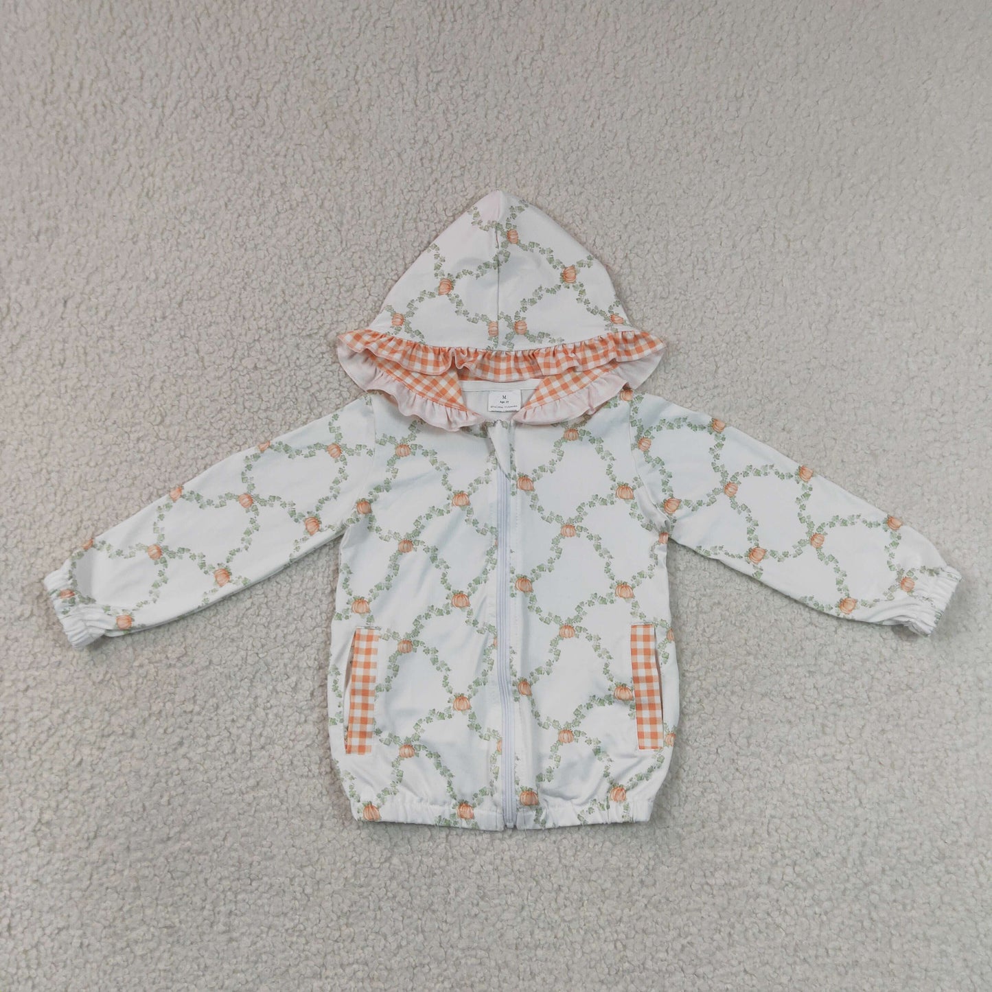 Pumpkin Girls Full Zipper Hoodie Jacket Top