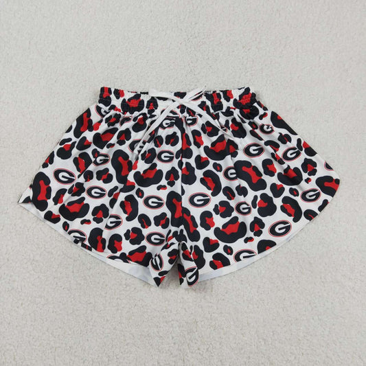 SS0804 Adult Size Women Sport Team G Leoaprd Ruffle Active Yoga Shorts