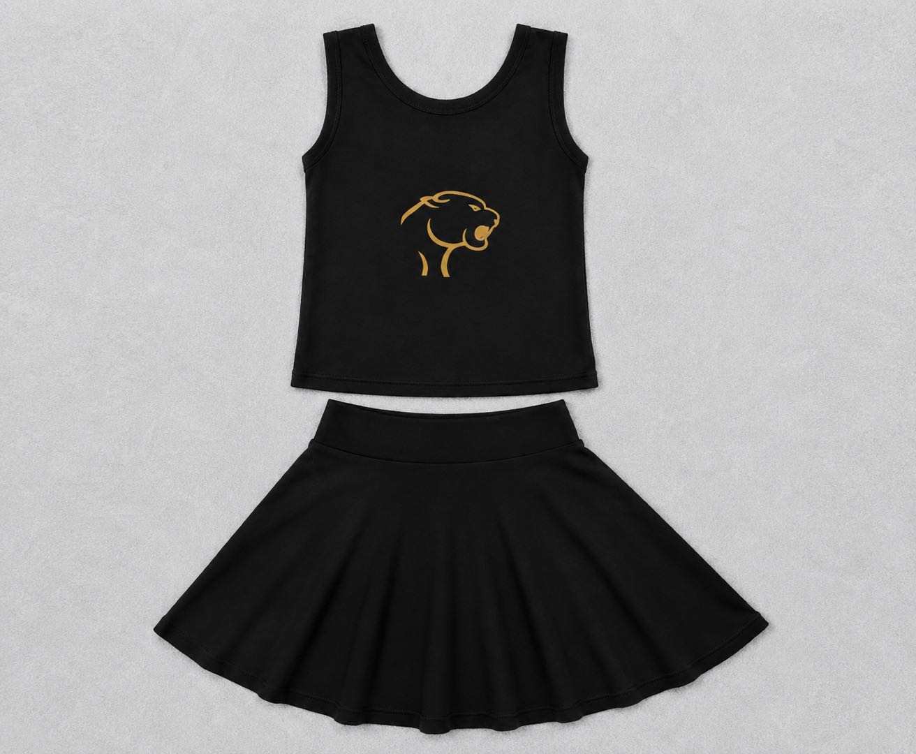 (Custom Design Preorder MOQ 5) Teams Rosebud Lott Cougars Tank Top Skort Girls Summer Yoga Clothes Set