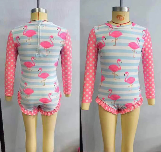 Baby Girls Flamingo One pieces Swimsuits