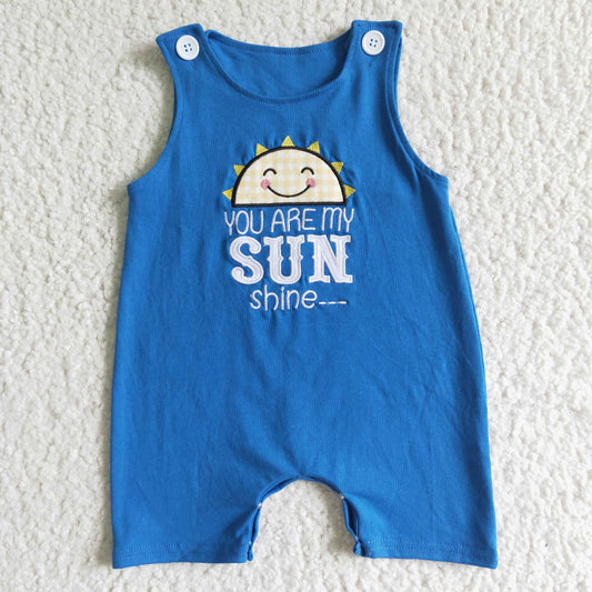 Sibling Baby Girls Boys Embroidery You are My Sunshine Clothes