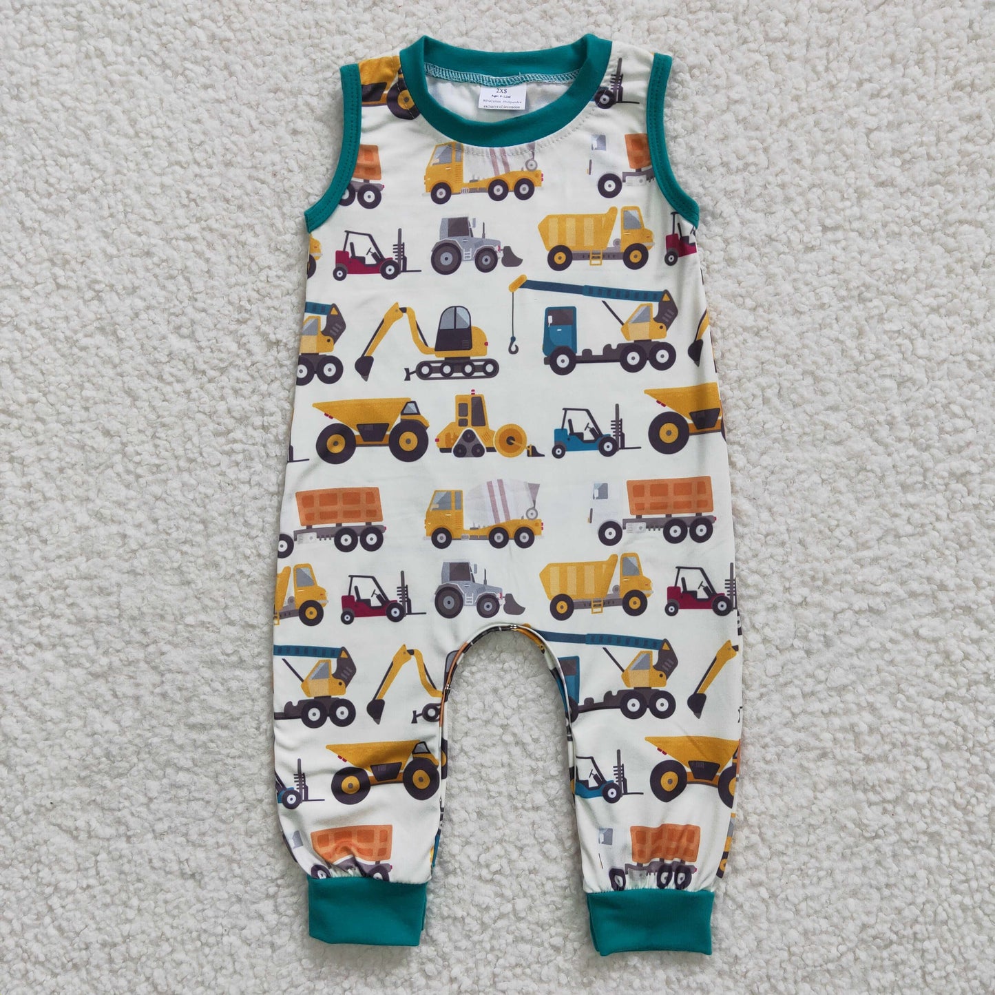 Baby boys construction print romper SR0197
