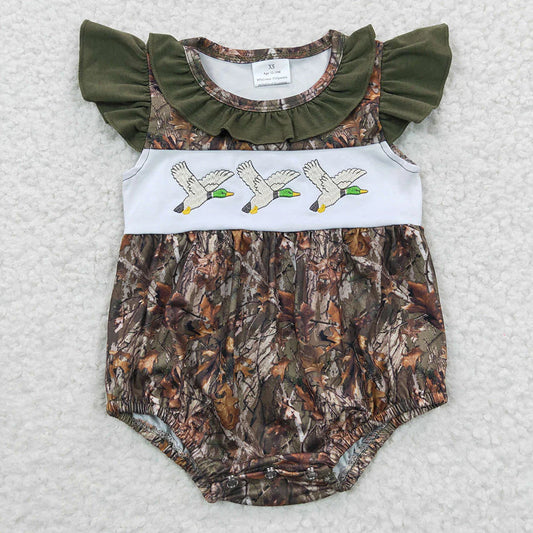 Sibling Baby Girls Boys Mallard Duck Camo Shorts Outfit /Romper