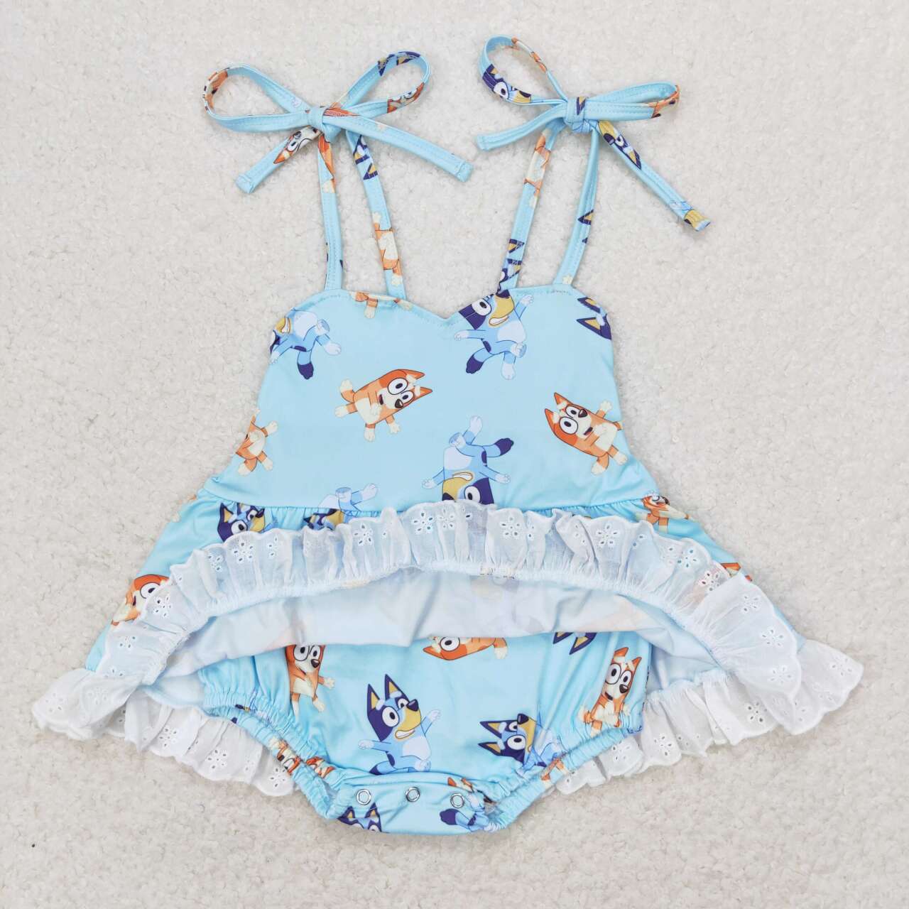 Baby Infant Girls Dogs Straps Bummie Rompers