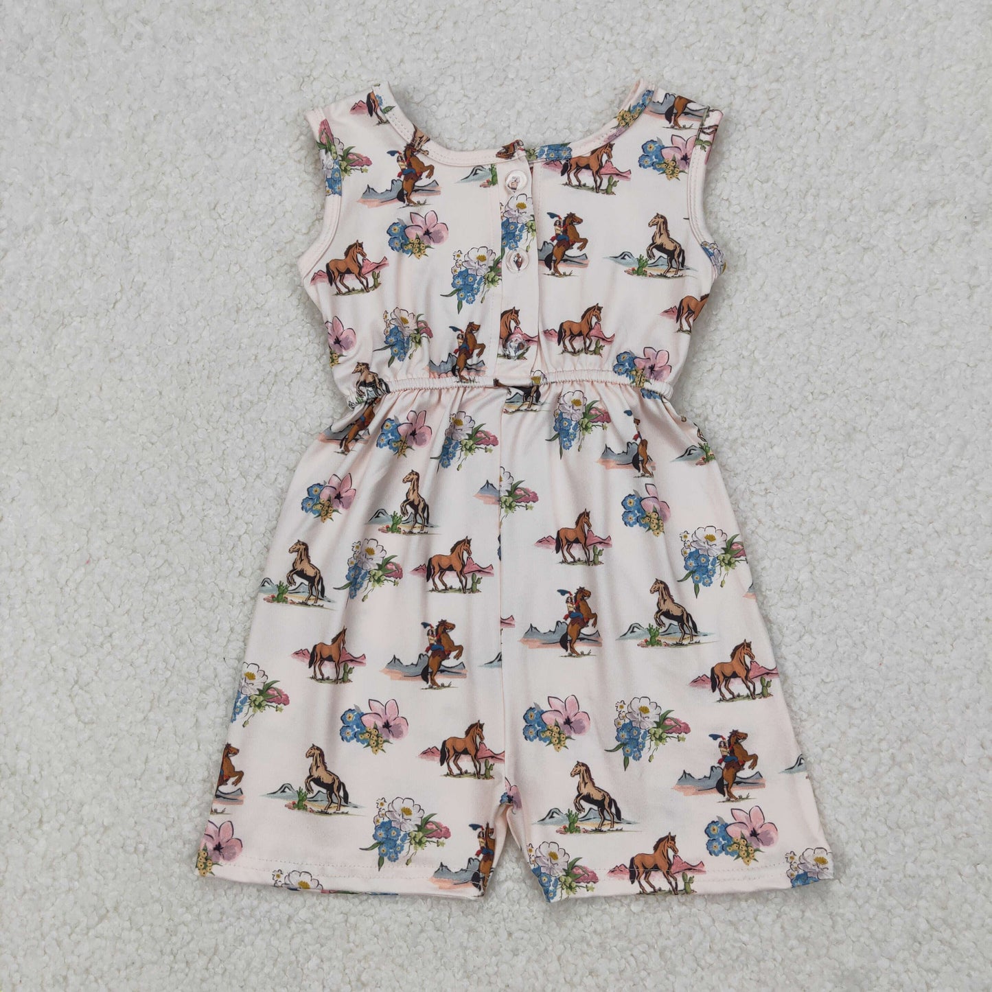 Cowgirl Flowers Sleeveless Baby Girls Western Clothes Sisters Wear