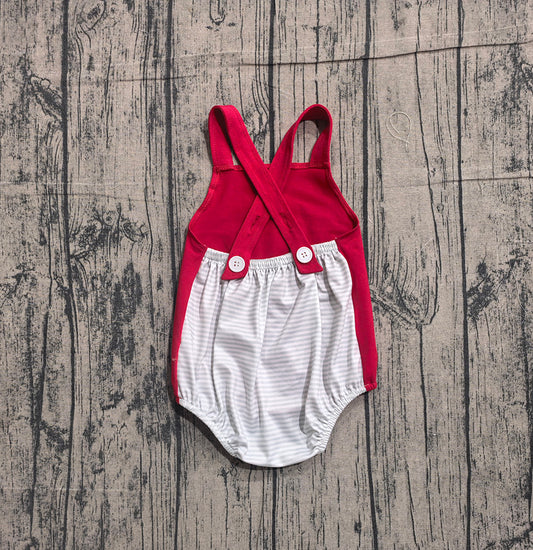 SR2849 Preorder Baby Bicycle Print Baby Boys Strap Romper
