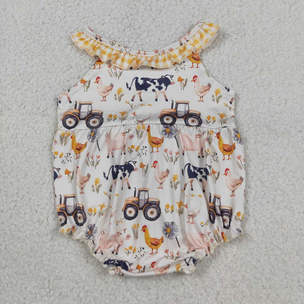 Baby Girls Sibling Summer Farm Animal Print Clothes