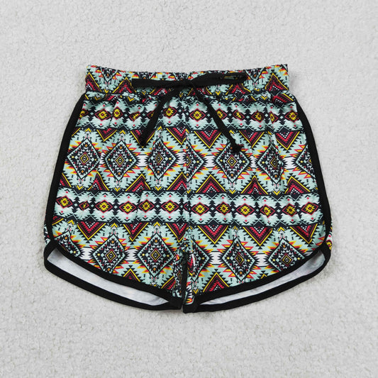 SS0452 Aztec Print Woman Summer Bottom Shorts