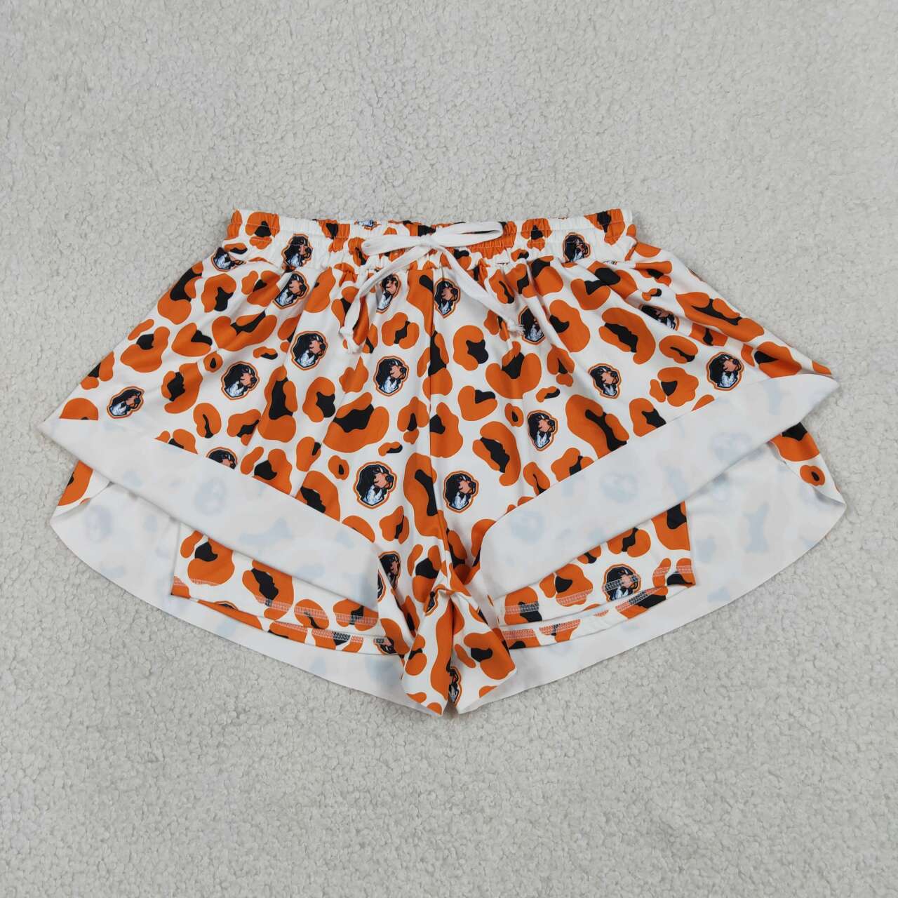 SS0806 Teams Tennessee Leopard Print Woman Summer Bottom Yoga Flutter Shorts