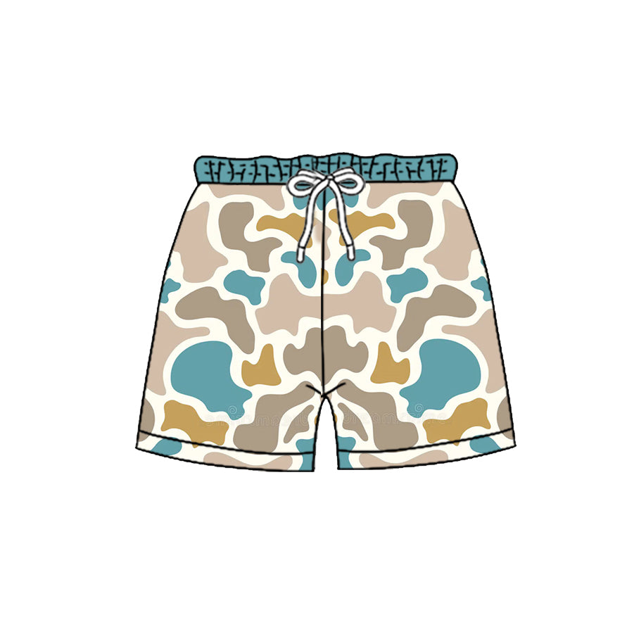 4.8 SS0894 Preorder Khaki Blue Camo Print Boys Bottom Shorts