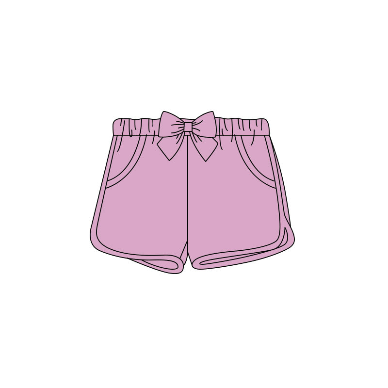 5.6 Toddler Girls Purple Pocket Shorts With Bow Preorder