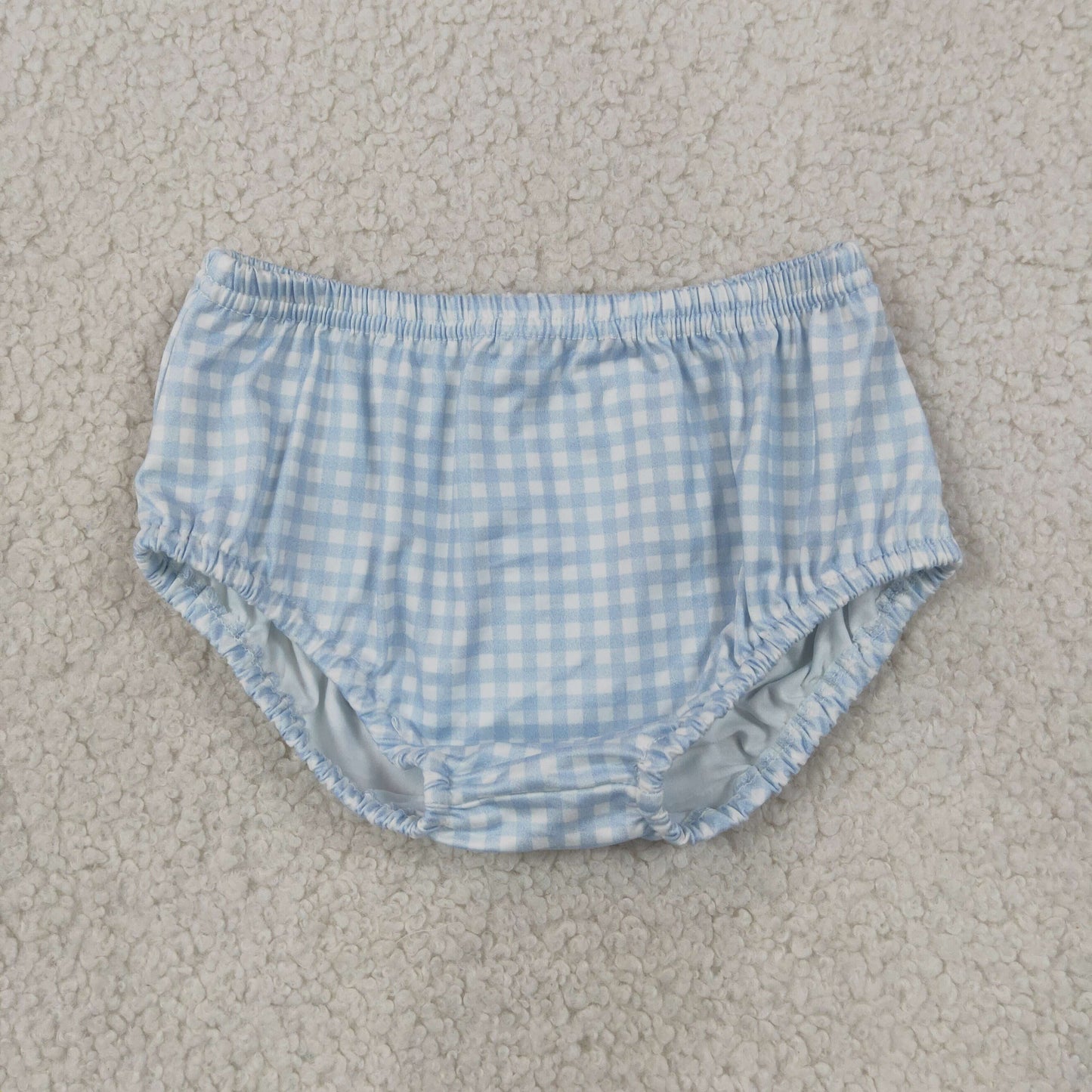 Baby Girls Blue Gingham Bummie
