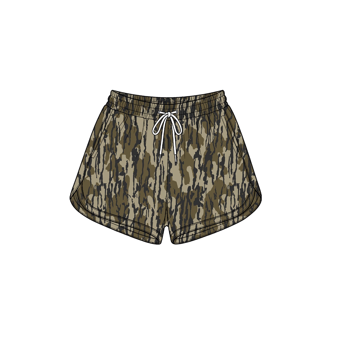 8.1 SS0986 Preorder Adult Camo Print Woman Bottom Yoga Pockets Shorts