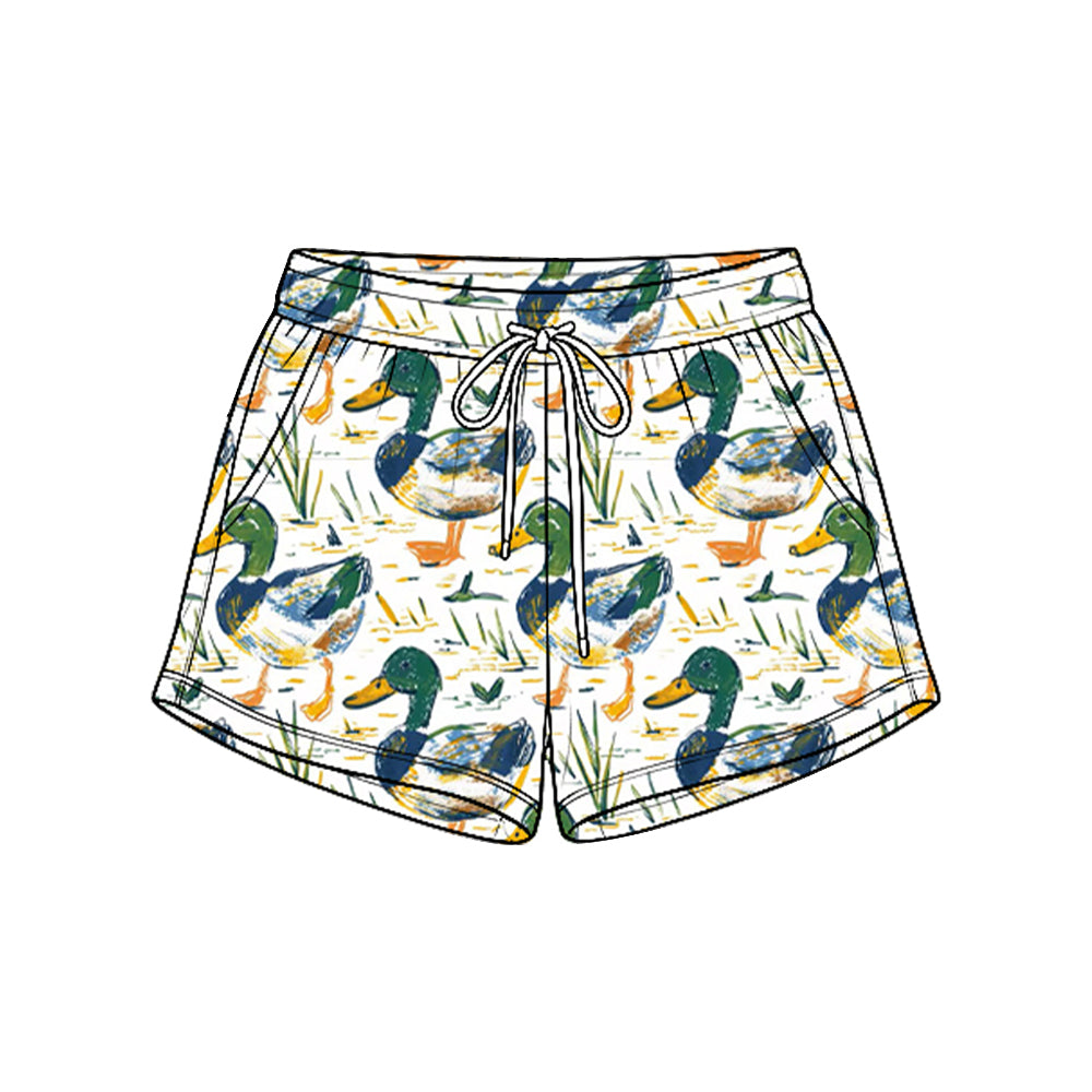 8.25 Preorder SS1008 Duck Print Pockets Boys Bottom Shorts