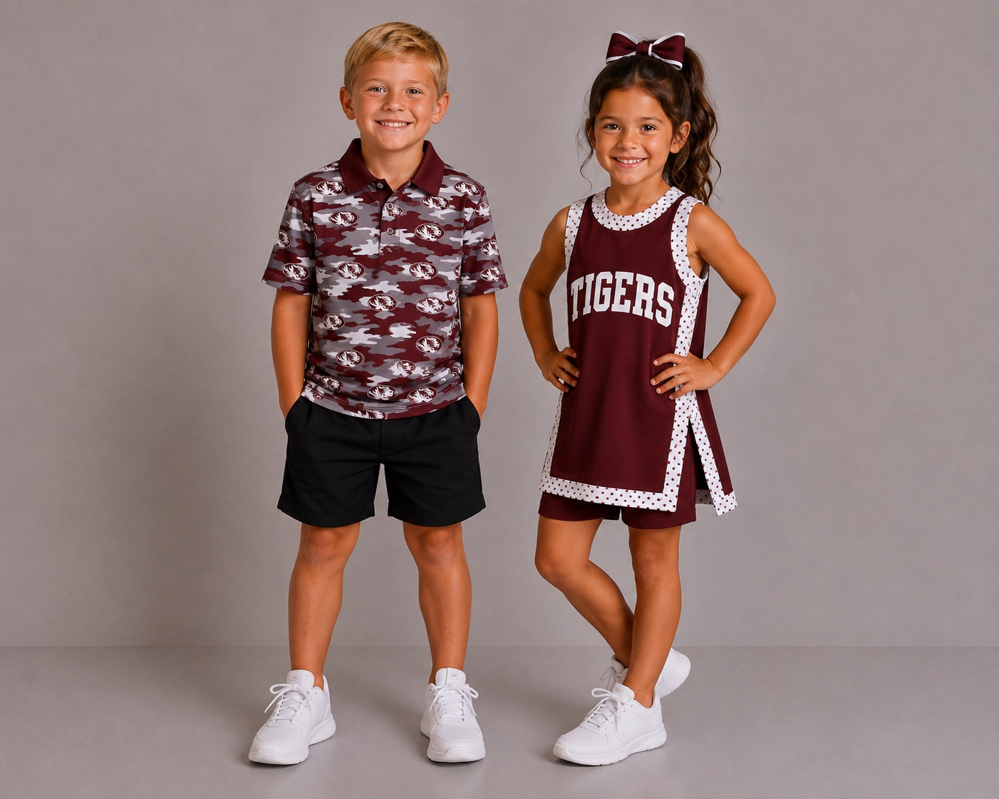 (Custom Design Preorder MOQ 5) Teams Tigers Camo Print Boys Girls & Man Clothes Family Matching Wear