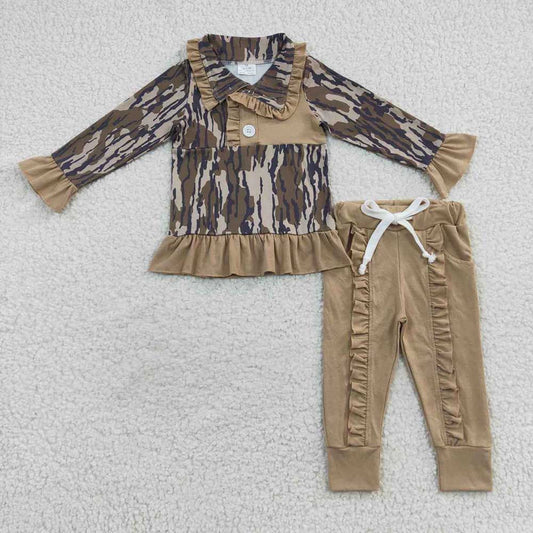 Sibling Baby Girls Boys Camo Pullover Top with Jogger Pants Outfit