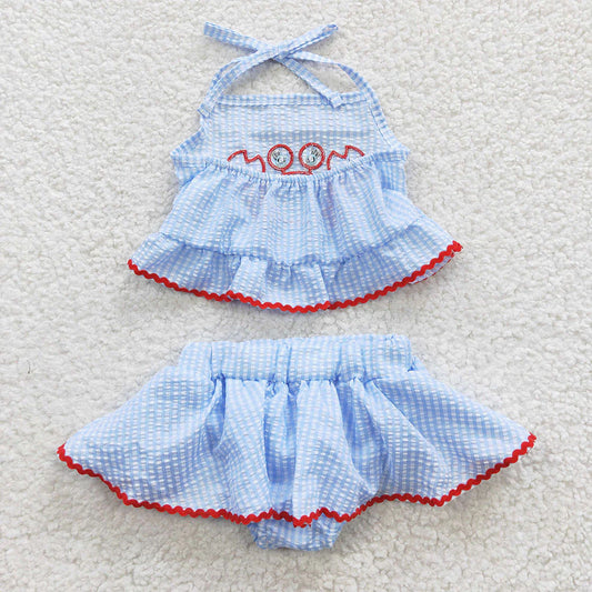 Baby Girls 2pcs Summer Crab Seersucker Swimsuit