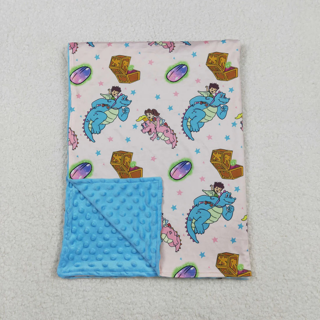 Baby Toddler Baby Cartoon Dragon Minky Blankets