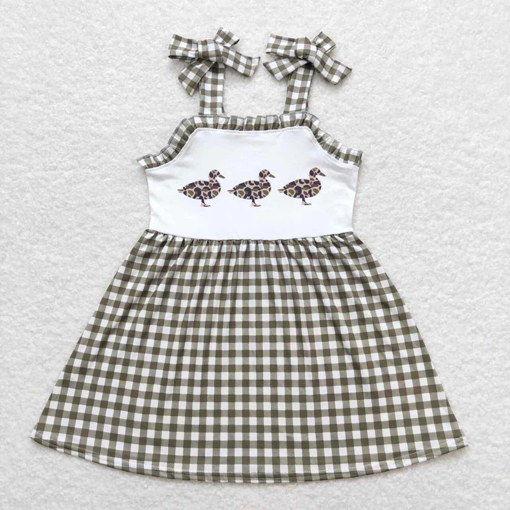 Baby Girls Leopard Duck Sibling Summer Shorts Outfits Clothes Set