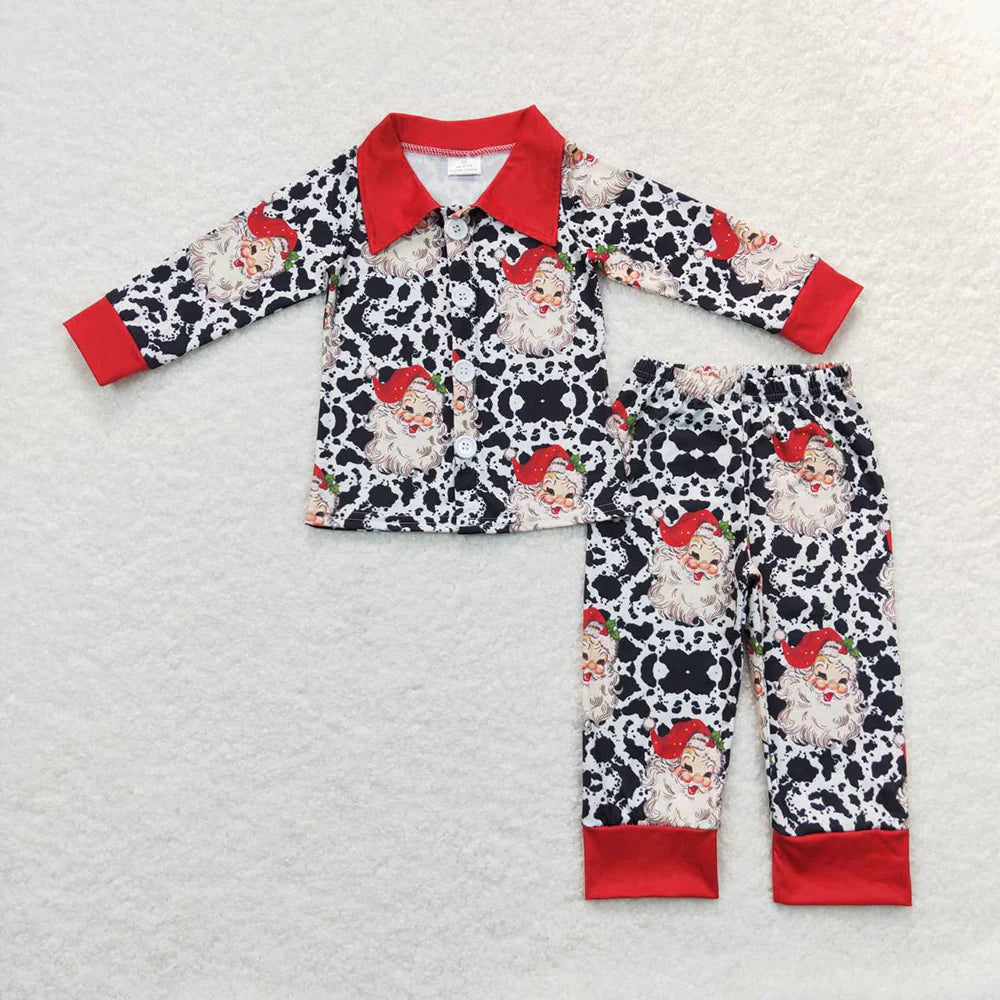 Baby Boys Christmas Santa Cow Pajama Set