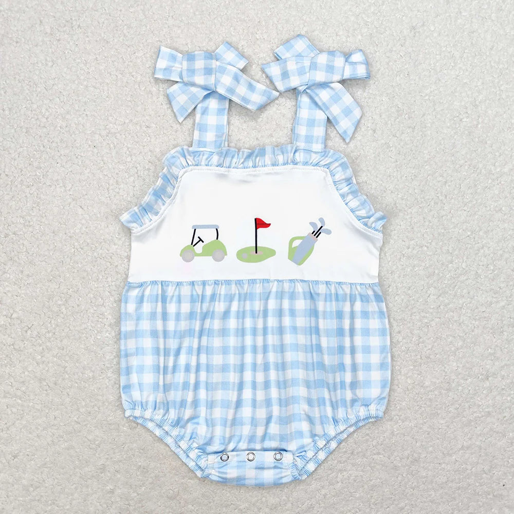 Baby Girls Golf Summer Sibling Rompers Dresses Outfits Clothes Sets