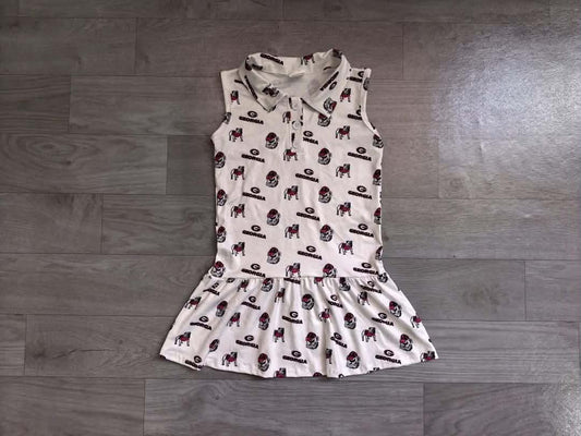 (Custom Design Preorder MOQ 5) Girls  Sport Team G Sleeveless Dress