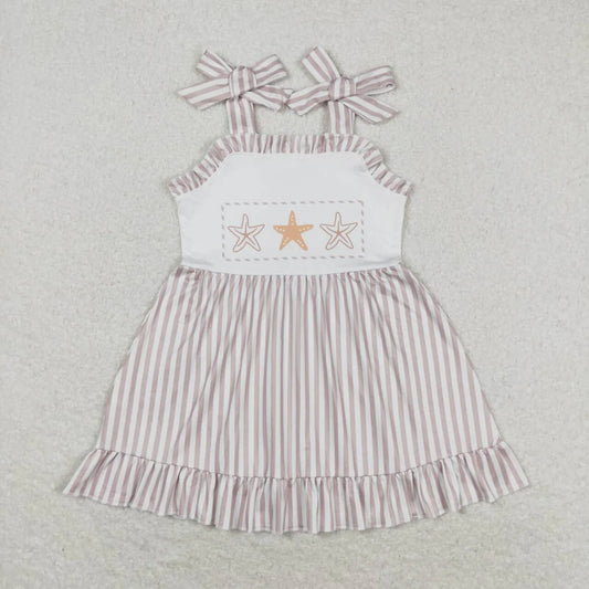 Baby Girls Boys Sibling Star Fish Stripes Dresses Sets