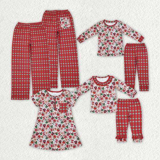 Cartoon Mouse Cookies Candy Print Family Christmas Pajamas Styles