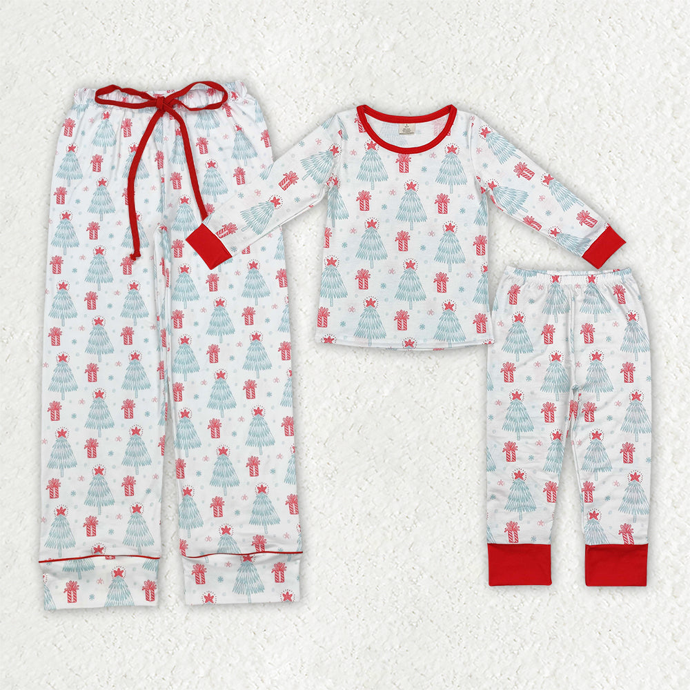 Tree Stars Print Family Christmas Pajamas Styles
