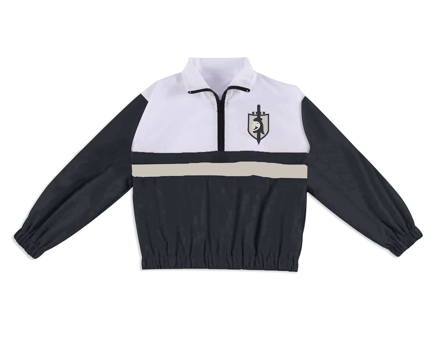 Preorder (moq 5)Baby Boys Long Sleeve Warriors Team Zip Pullovers Tops