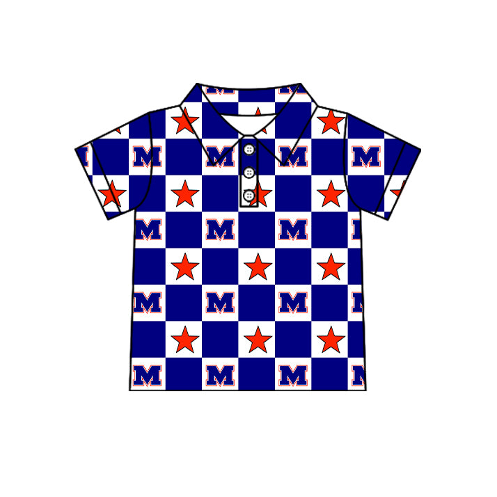 (Custom Design Preorder MOQ 5 Each Item) Teams Manvel Mavericks Blue Plaid Print Kids Clothes Sibling & Family Matching Styles