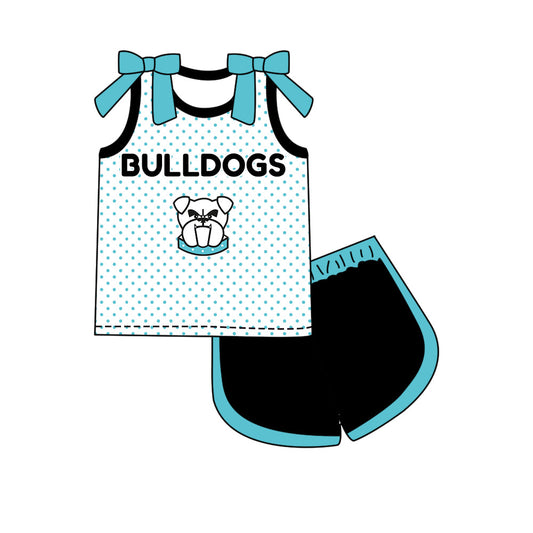Preorder (moq 5)Baby Boys Long Sleeve Bulldogs Team Zip Pullovers Tops