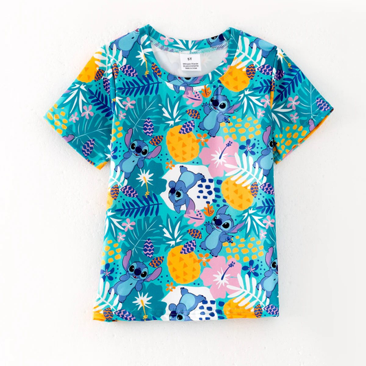 (Custom Design Preorder MOQ 5) Cartoon Stitc* Boys Tee Shirts Top