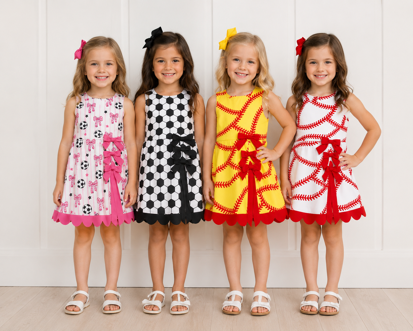 Sibling Baby Girls Sports Theme Sleeveless Active Dress