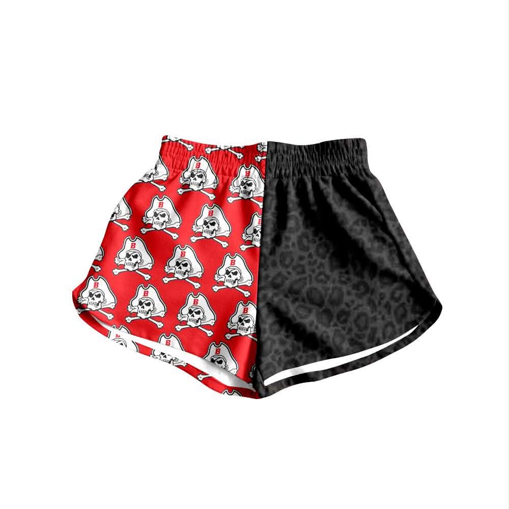 (Custom Design Preorder MOQ 5) Pirate  Leoaprd Print Girls & Women Sports Bottom Shorts