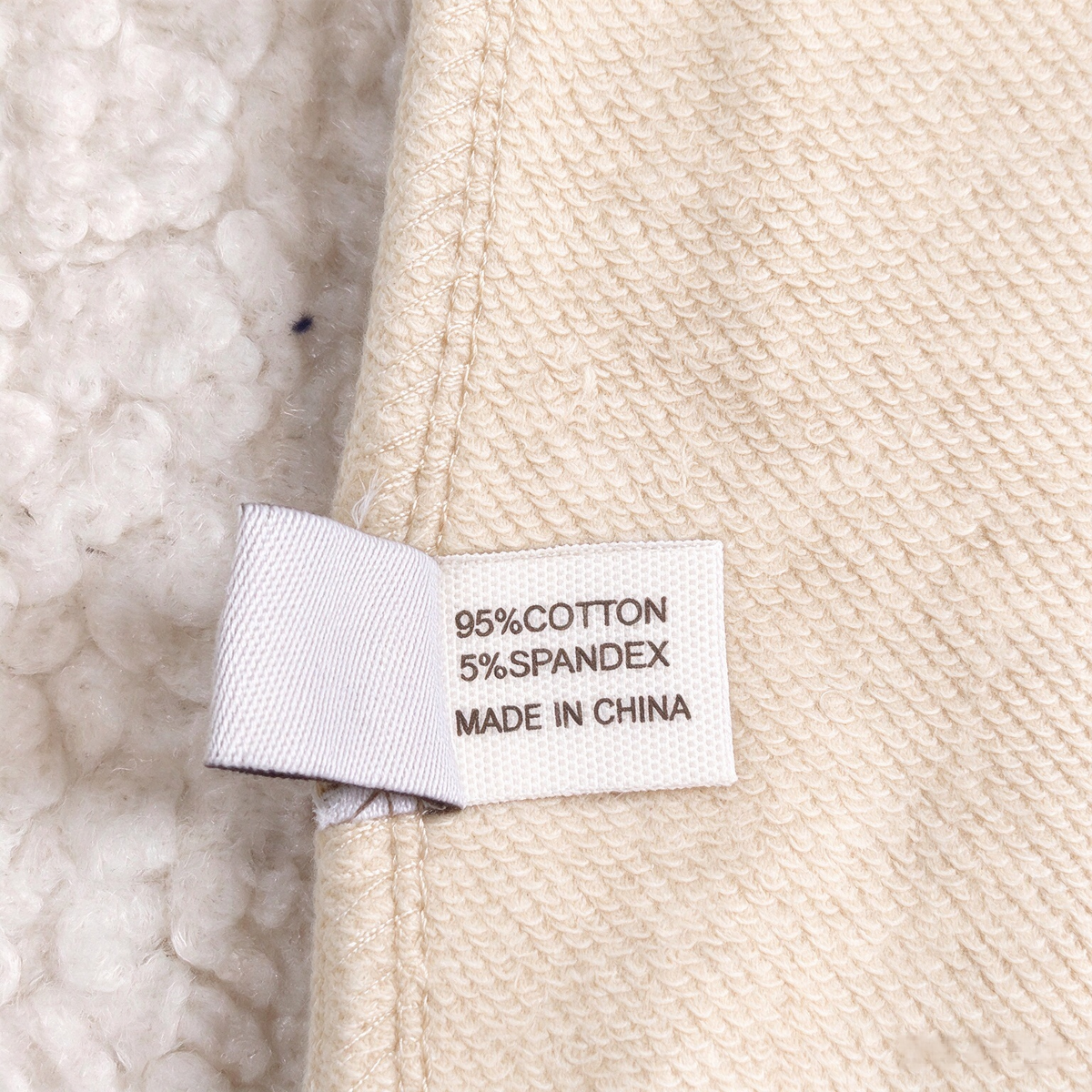GLP3645 Cream Thick Cotton Sweatshirt Flare Pants Girls Fall Clothes Set