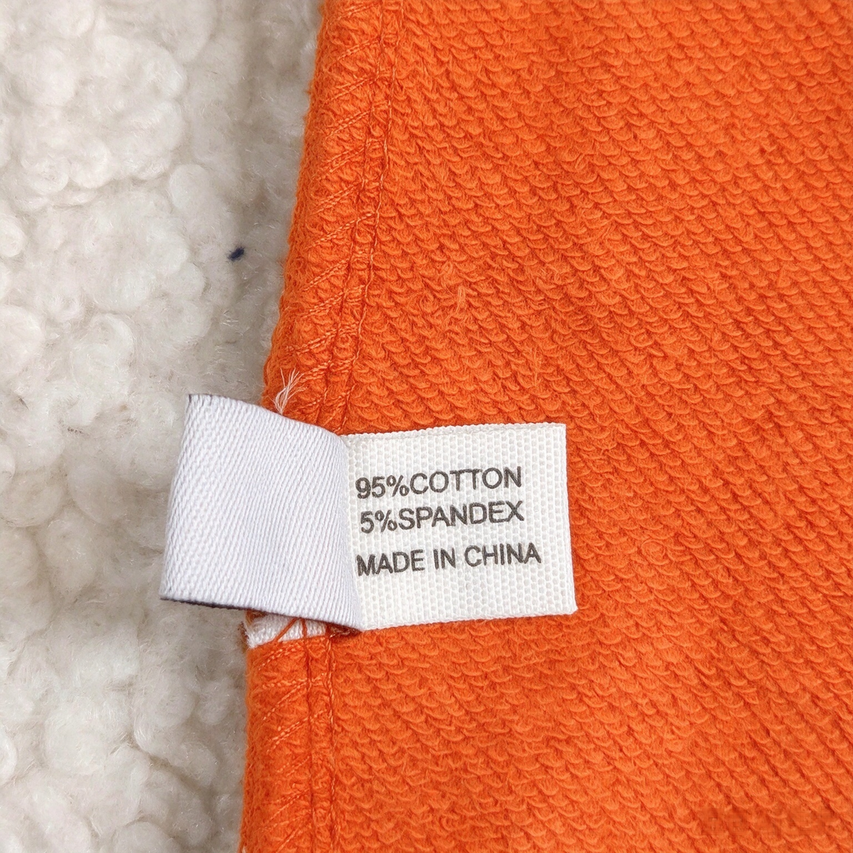 GT1765 Orange Cotton Kids Long Sleeve Zipper Pullover Sweatshirt Top