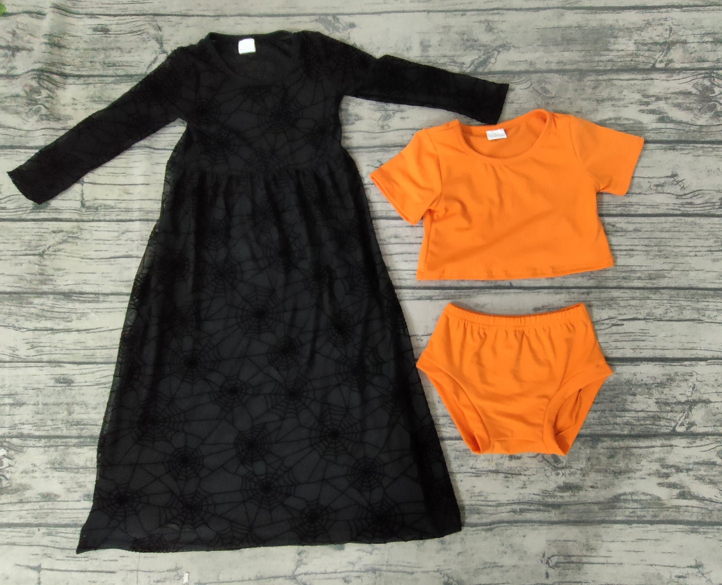 Girls Halloween 3 pieces bummie outfits   GBO0060