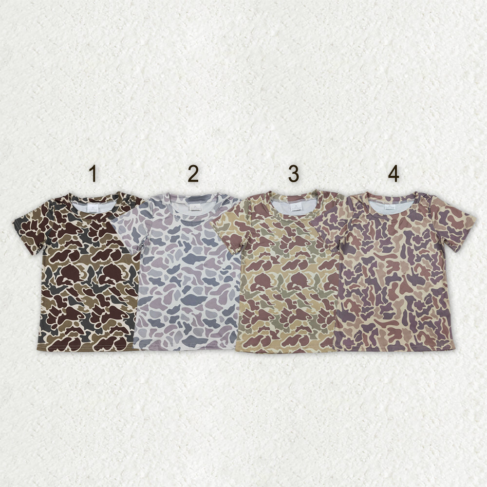 Sibling Baby Boys Short Sleeve Southern Hunting Camo T-shirts Top