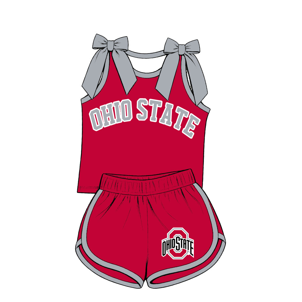 (Custom Design Preorder MOQ 5) Sport Teams  Ohio State  Tank Top with Shorts Outfit